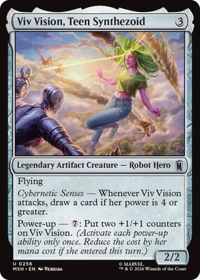 Viv Vision, Teen Synthezoid card from Marvel Super Heroes