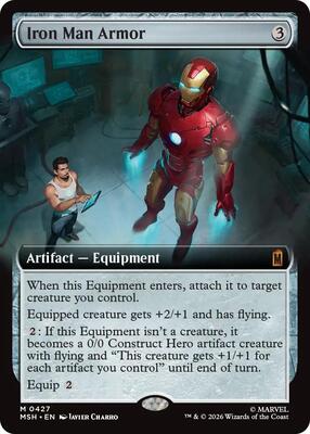 Iron Man Armor (Extended Art) card from Marvel Super Heroes
