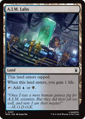 A.I.M. Labs card from Marvel Super Heroes