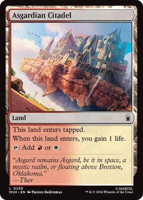 Asgardian Citadel card from Marvel Super Heroes