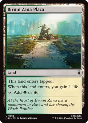 Birnin Zana Plaza card from Marvel Super Heroes