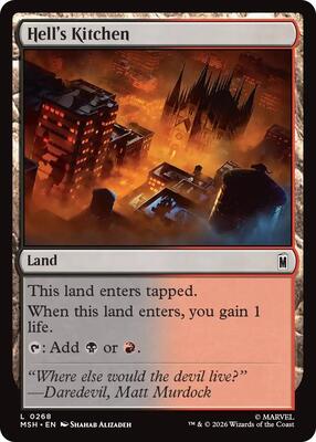 Hell's Kitchen card from Marvel Super Heroes