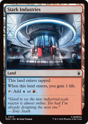 Stark Industries card from Marvel Super Heroes