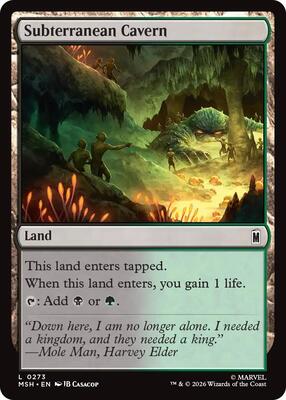 Subterranean Cavern card from Marvel Super Heroes