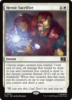 Heroic Sacrifice card from Commander: Marvel Super Heroes