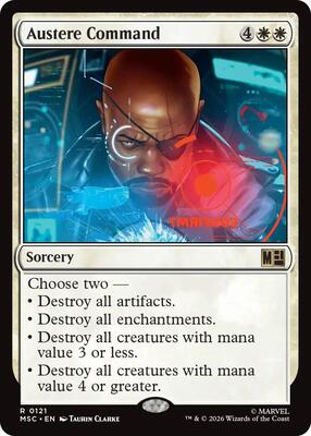 Austere Command card from Commander: Marvel Super Heroes