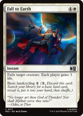 Fall to Earth card from Commander: Marvel Super Heroes