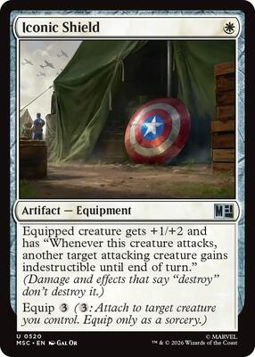 Iconic Shield card from Commander: Marvel Super Heroes