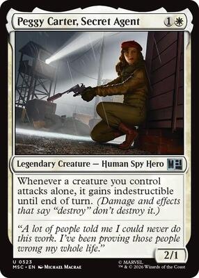 Peggy Carter, Secret Agent card from Commander: Marvel Super Heroes