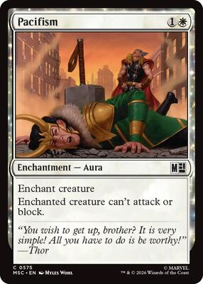 Pacifism card from Commander: Marvel Super Heroes
