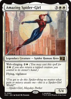 Amazing Spider-Girl card from Commander: Marvel Super Heroes