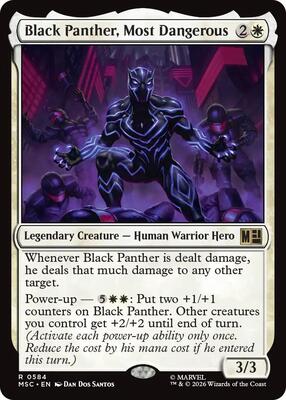 Black Panther, Most Dangerous card from Commander: Marvel Super Heroes