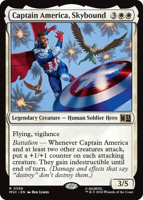 Captain America, Skybound card from Commander: Marvel Super Heroes