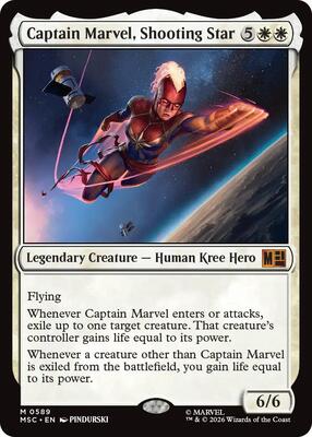 Captain Marvel, Shooting Star card from Commander: Marvel Super Heroes