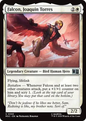 Falcon, Joaquin Torres card from Commander: Marvel Super Heroes