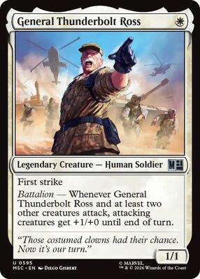 General Thunderbolt Ross card from Commander: Marvel Super Heroes