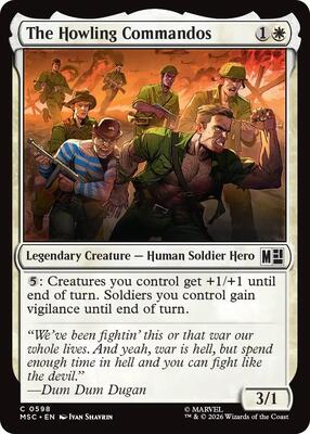 The Howling Commandos card from Commander: Marvel Super Heroes