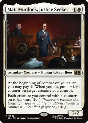 Matt Murdock, Justice Seeker card from Commander: Marvel Super Heroes