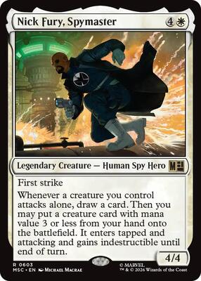 Nick Fury, Spymaster card from Commander: Marvel Super Heroes