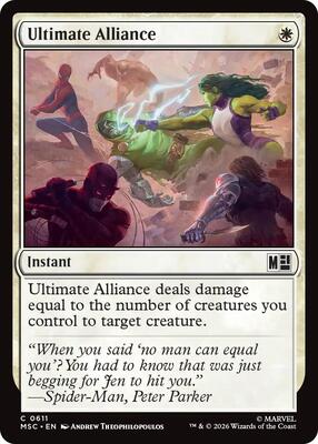 Ultimate Alliance card from Commander: Marvel Super Heroes