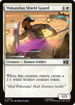 Wakandan Shield Guard card from Commander: Marvel Super Heroes