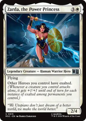 Zarda, the Power Princess card from Commander: Marvel Super Heroes
