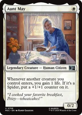 Aunt May card from Commander: Marvel Super Heroes
