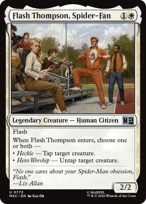 Flash Thompson, Spider-Fan card from Commander: Marvel Super Heroes