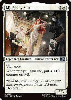 MJ, Rising Star card from Commander: Marvel Super Heroes