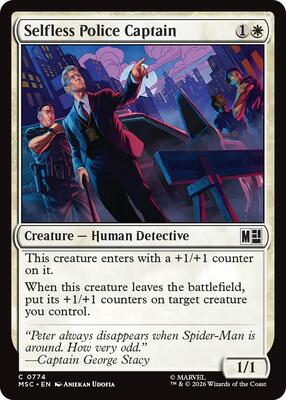 Selfless Police Captain card from Commander: Marvel Super Heroes