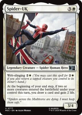 Spider-UK card from Commander: Marvel Super Heroes