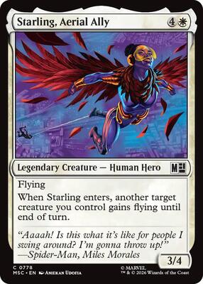Starling, Aerial Ally card from Commander: Marvel Super Heroes