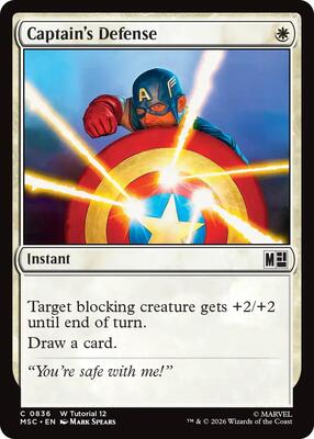 Captain's Defense (0836) card from Commander: Marvel Super Heroes
