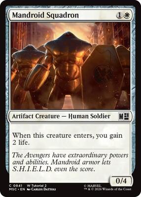 Mandroid Squadron (0841) card from Commander: Marvel Super Heroes