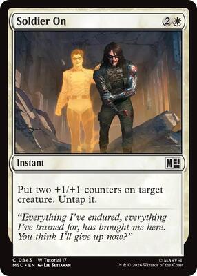 Soldier On (0843) card from Commander: Marvel Super Heroes