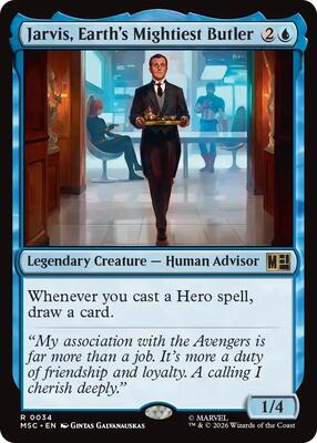 Jarvis, Earth's Mightiest Butler card from Commander: Marvel Super Heroes