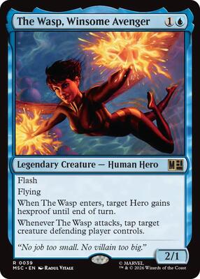 The Wasp, Winsome Avenger card from Commander: Marvel Super Heroes