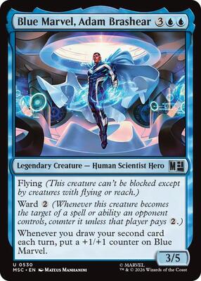 Blue Marvel, Adam Brashear card from Commander: Marvel Super Heroes