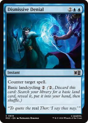 Dismissive Denial card from Commander: Marvel Super Heroes