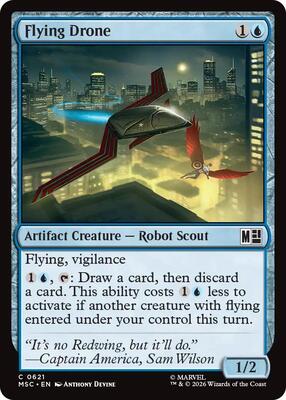 Flying Drone card from Commander: Marvel Super Heroes
