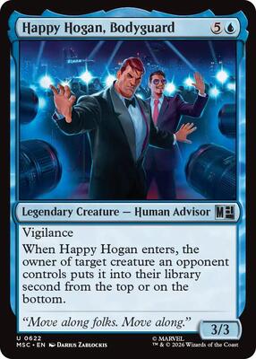 Happy Hogan, Bodyguard card from Commander: Marvel Super Heroes