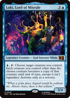 Loki, Lord of Misrule card from Commander: Marvel Super Heroes