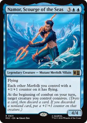 Namor, Scourge of the Seas card from Commander: Marvel Super Heroes
