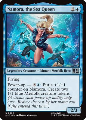 Namora, the Sea Queen card from Commander: Marvel Super Heroes