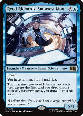Reed Richards, Smartest Man card from Commander: Marvel Super Heroes