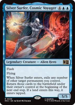 Silver Surfer, Cosmic Voyager card from Commander: Marvel Super Heroes