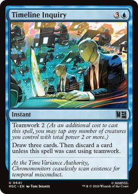Timeline Inquiry card from Commander: Marvel Super Heroes