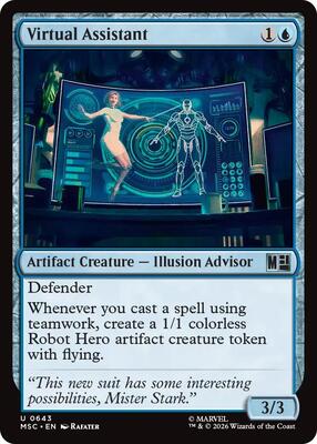 Virtual Assistant card from Commander: Marvel Super Heroes