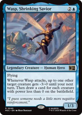 Wasp, Shrinking Savior card from Commander: Marvel Super Heroes