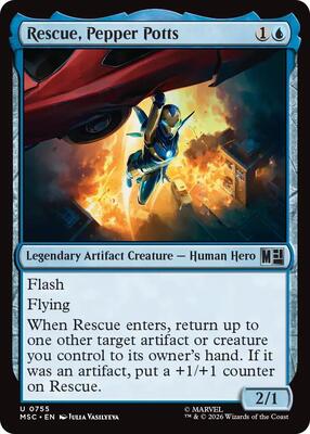 Rescue, Pepper Potts card from Commander: Marvel Super Heroes